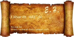 Ekhardt Hédi névjegykártya